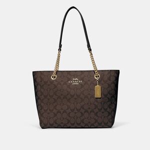 Coach Cammie Chain Tote In Signature Canvas